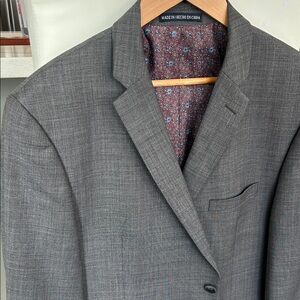 PENGUIN Men’s Gray Wool Blend Sport Coat Blazer 46R Office Work